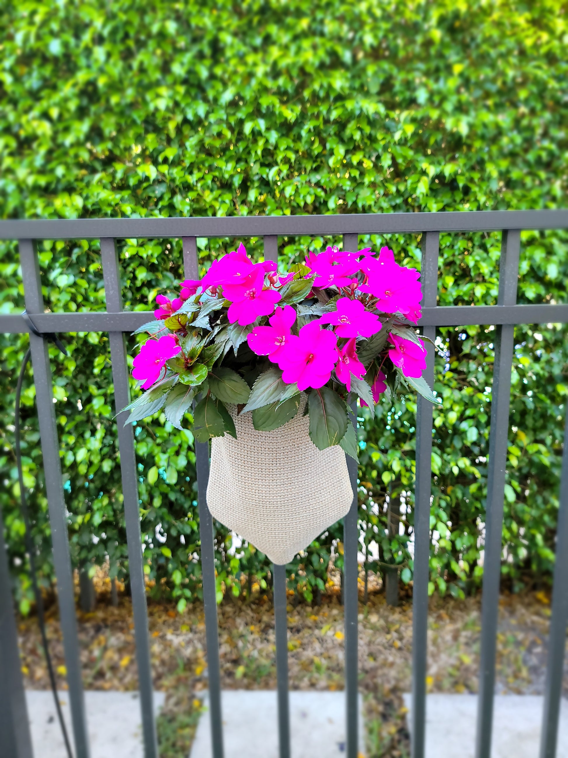 mesh for hanging plants Large Vertical Plant Pocket – STS Mesh Online